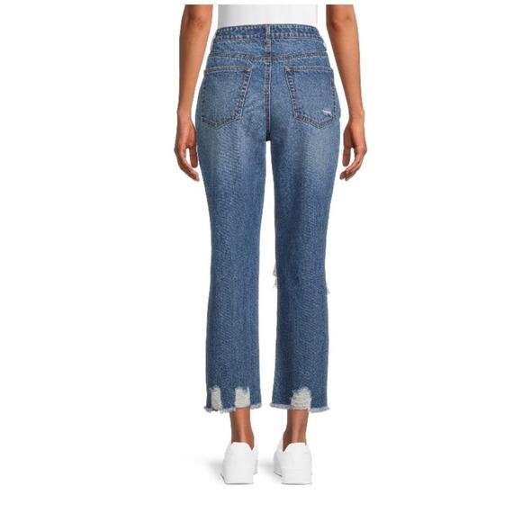 Vanilla Star Size 17 34 Waist 90s Jeans Boyfriend Button Fly Straight Distressed - Picture 2 of 14